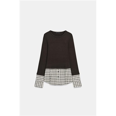 CONTRAST CHECK SHIRT