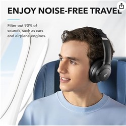 Soundcore by Anker Q20i Hybrid Active Noise Cancelling Headphones, Wireless Over-Ear Bluetooth, 40H Long ANC Playtime, Hi-Res Audio, Big Bass, Customize via an App, Transparency Mode (Black)