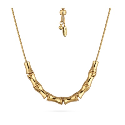 Колье Бамбук (покрытие золото) 70см, Есть комплект