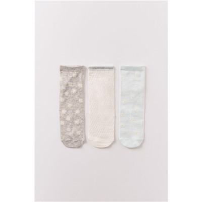 Pack 3 calcetines cortos estampado flores