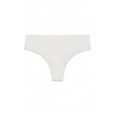 Tanga microfibra clean cut blanca