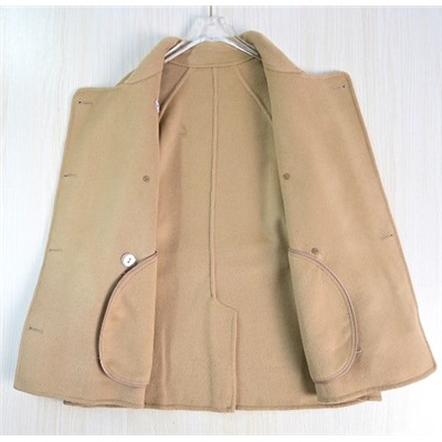 Элегантное двубортное шерстяное пальто