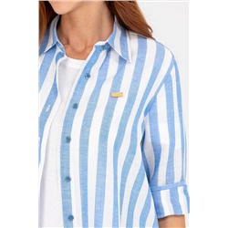 Kadın Saks Uzun Kollu Gömlek