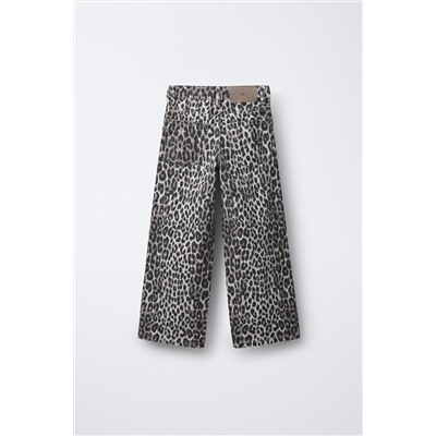 PANTALÓN DENIM WIDE LEG ANIMAL PRINT