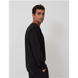 Sudadera Básica, Hombre, Negra