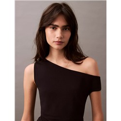 Crepe Jersey Asymmetric T-Shirt