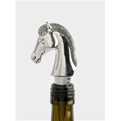 Пробка для винной бутылки, 12 см, металл, серебристая, Лошадь, Horse