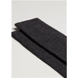 Lange gerippte Herrensocken mit Wolle und Cashmere