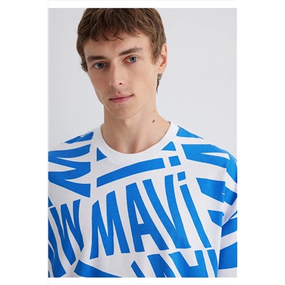 Mavi Logo Baskılı Tişört Oversize / Geniş Kesim 0610629-81347