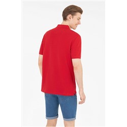 Erkek Kırmızı Basic Polo Yaka Tişört