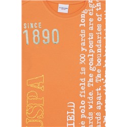 Çocuk Turuncu Bisiklet Yaka Tişört