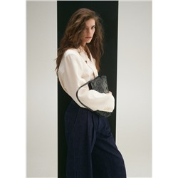 Jeans wideleg pinzas rinse wash