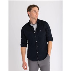 SOLID STRETCH POPLIN LONG SLEEVE SHIRT