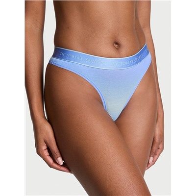 Logo Cotton Thong Panty