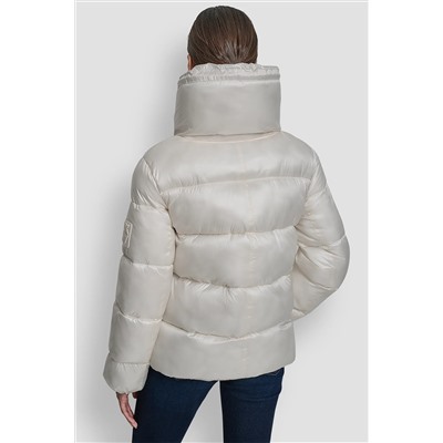 FUNNEL-NECK LIGHTWEIGHT PUFFER JACKET