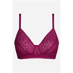 Sujetador sin aro de encaje floral