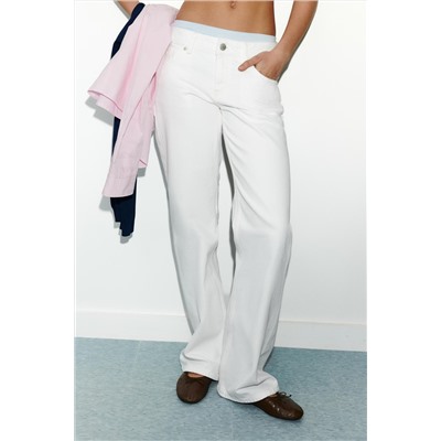 TRF LOW-RISE WIDE-LEG JEANS