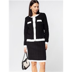 Юбка фактурной вязки с трикотажной подкладкой