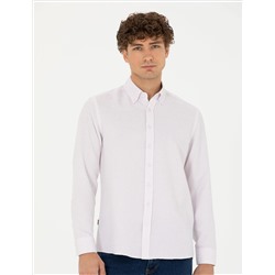 Bordo Slim Fit Uzun Kollu Gömlek