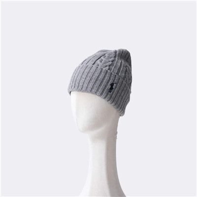 Вязаная шапка с вышивкой небольшого объема  РАЛЬ*Ф Л