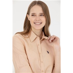 Kadın Camel Uzun Kollu Basic Gömlek