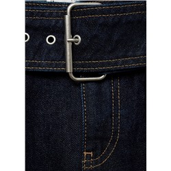 Jeans rectos tiro bajo cinturón