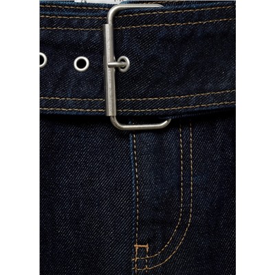 Jeans rectos tiro bajo cinturón