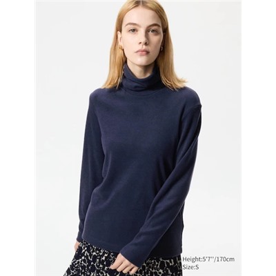 HEATTECH Fleece Turtleneck T-Shirt (Long Sleeve)