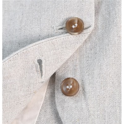 Жилет в стиле «пригородный», из смеси хлопка и льна,