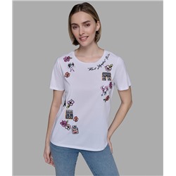LUXE WHIMSY FLORAL TEE