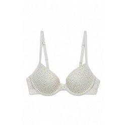 Sujetador push up algodón gris