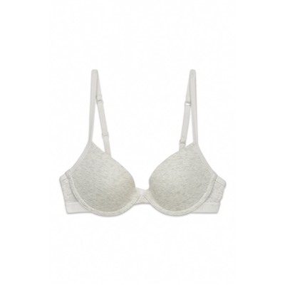 Sujetador push up algodón gris