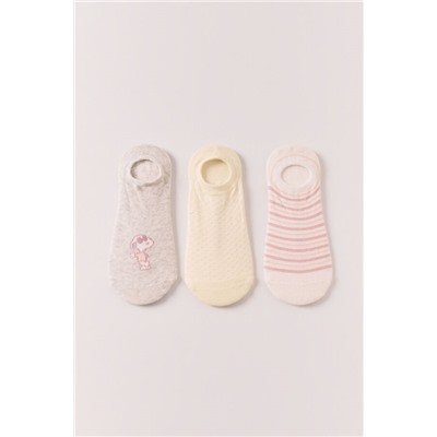 Pack 3 calcetines invisibles estampados Peanuts