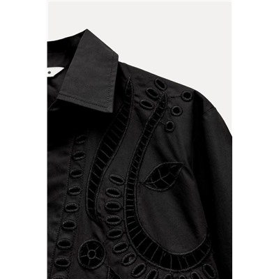 ZW COLLECTION EMBROIDERED POPLIN SHIRT