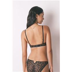 Sujetador PRETTY tul bordado aro negro