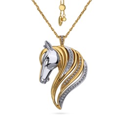 Кулон Альтея (кристаллы SW белые; покрытие золото, родий) 80см, Есть комплект