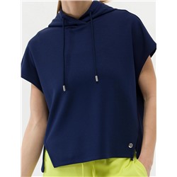 Lacivert Oversize Kapüşonlu Sweatshirt