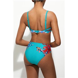 Top bikini triángulo corales