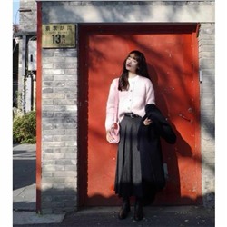 Дизайнерская женская юбка-миди А-силуэта из смесовой шерсти на подкладке  SELFWH*O