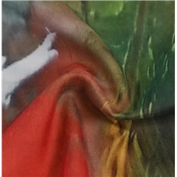 Искусственный шелковый абстрактный шарф