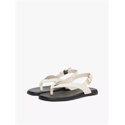Flat Leather Slingback Sandal