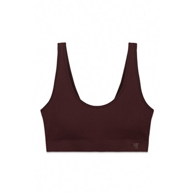 Top liso sin costuras marrón