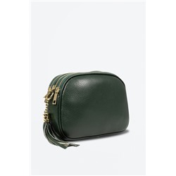 Bandolera de piel Verde oscuro