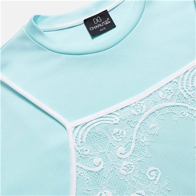 Футболка оверсайз, Модный тандем (мятный 2 в 1)