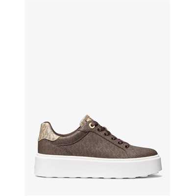 Romey metallic two-tone signature logo platform sneaker  Michael Kors Outlet