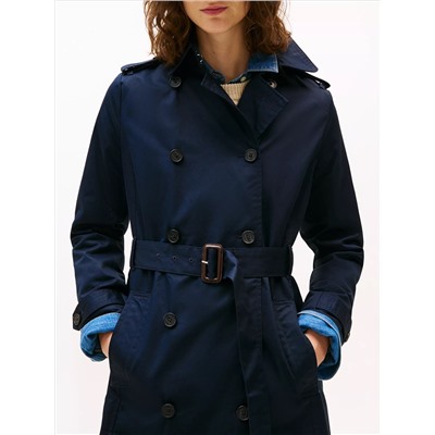 Double-Breasted Belted Trench Coat
