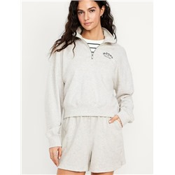 SoComfy Oversized Logo Half-Zip Sweatshirt