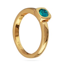 Кольцо Теннис (кристаллы SW изумруд 4мм; покрытие золото), Есть комплект