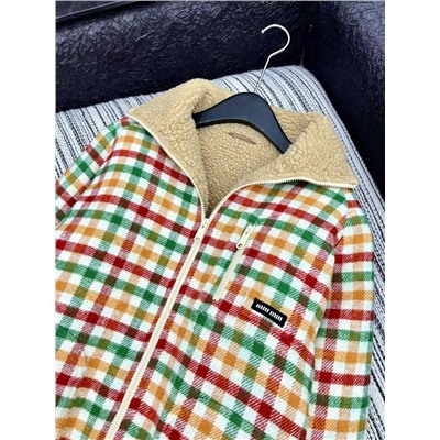 Яркая, плюшевая, теплая куртка МИУ МИ*У