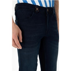 Erkek Koyu Mavi Jean Pantolon
